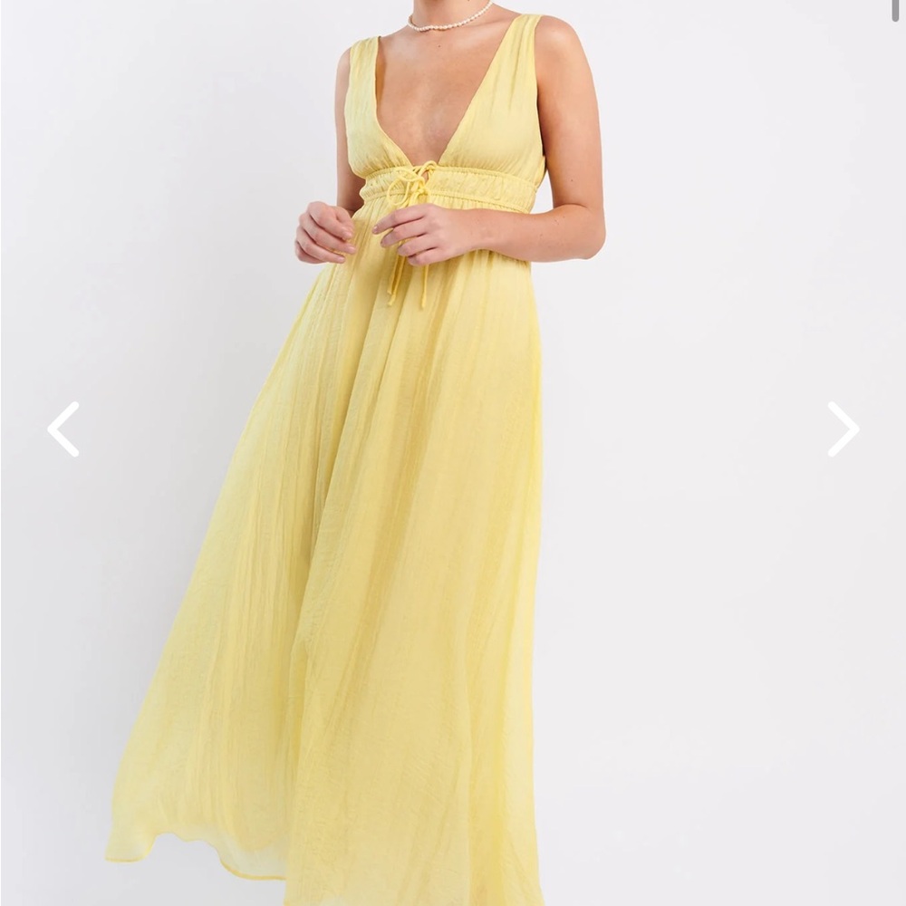 NWT Hello Molly Butter Yellow Maxi Sun Dress